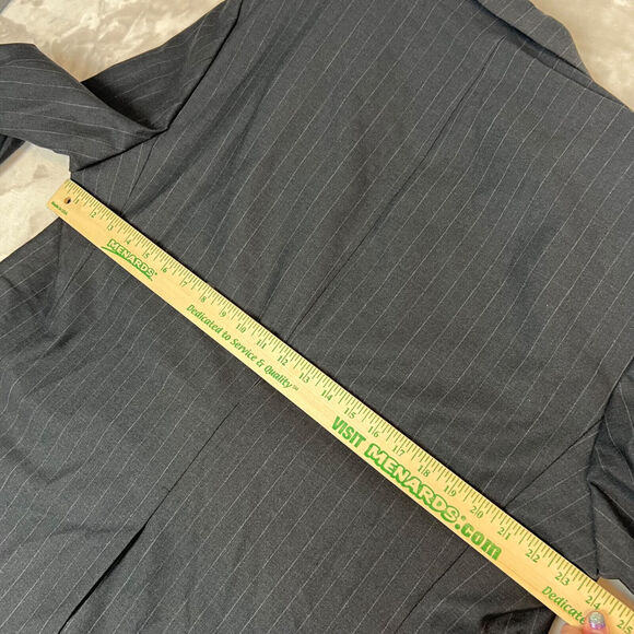 Brooks Brothers 346 Blazer Mens 48R Grey Pinstripe Two Button Wool Sport Coat - Picture 13 of 15